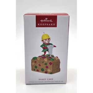 2024 Hallmark‎ Shaky Cake Elf Fruitcake Magic Sound Keepsake Ornament New